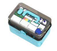 Medicine Box - Large Capacity Medical Supply Box, Storage Boxs With Handle, 3 Layer Clear Storage | Large Capacity Medical Supply Container, Family Safety Accessories For Home Use, Camping, Traveling