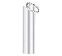 Medicine Keychain Box - Pocket Tablet Holder, Airtight Medicine Organizer with Separate Compartments, Compact Storage Case with Metal Ring, Personal Carry Accessory Travel Fitness Use
