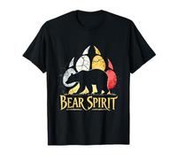 Medicine Wheel Bear Paw Spirit Nativo Americano Maglietta