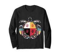 Medicine Wheel MMIW Turtle Spirit Indigeni Nativi Americani Maglia a Manica