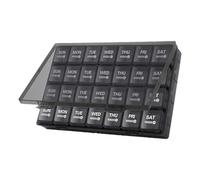 Medicines Organizer Box - Coperchio Portatile 28 Giorni, Planner Di Pillole Poete Per Polvere, Robusto Contenitore Da Viaggio | Ideale Per La Medicina Medicina Per Bambini Care Quotidiani Per Adulti