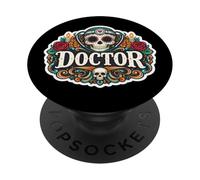 Medico Giorno Dei Morti Día De Los Muertos Mardi Gras Messicano PopSockets PopGrip Adesivo