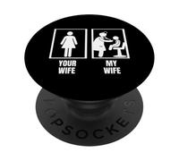 Medico pediatrico Tua moglie Mia moglie Divertente Pediatra PopSockets PopGrip Adesivo
