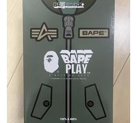 Medicom Toy BE@RBRICK BAPE (R) × ALPHA 100% & 400% set Bearbrick
