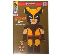 MEDICOM TOY BE@RBRICK X-MEN MARVEL WOLVERINE BROWN Ver. Figura 100% e 400% NUOVA