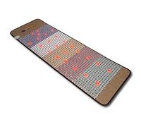 MediCrystal 5-Crystals - Tappetino a infrarossi lontani 182,9 x 61 cm (lunghezza x larghezza), 24 luci fotoniche rosse NIR MIR, 11 magneti statici quadrupolari, terapia di biostimolazione per il mal