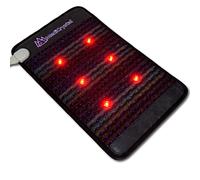 MediCrystal Mini tappetino con pietre preziose riscaldanti a infrarossi, 81,3 cm di lunghezza x 50,8 cm di larghezza, 7 cristalli naturali, regolabile da 30 a 70 °C, con luci NIR e MIR 3 in 1, magneti