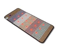 MediCrystal Tappetino a infrarossi lontani 5 cristalli 48"L x 22"W - 18 luci rosse NIR MIR di fotoni - 6 magneti statici quadrupolo - Terapia di biostimolazione per il mal di schiena
