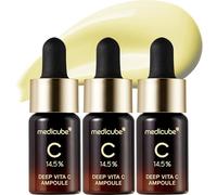 MEDICUBE Deep Vita C Siero | 13,5% pura vitamina C | scolorimento delle imperfezioni e migliora la carnagione della pelle | Occhiaie e macchie di età