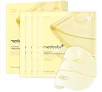 medicube Maschera Viso Illuminante Alla Curcuma E Gelatina Dorata Con Acido Kojico, Per Una Notte, Per Una Pelle Luminosa Ed Elastica, Idratante, Rassodante E Idratante (Confezione Da 1)