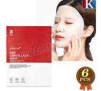 MEDICUBE Red Centellaca Mask 25g x 6pz Fogli Maschera Viso Maschera Lenitiva ...