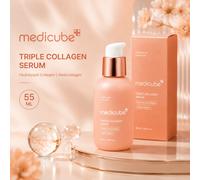 Medicube Siero Triplo Collagene 55ml Siero Viso Coreano al Collagene, Complesso Triplo Collagene, Rassodante, Idratazione Profonda, Aumento Elasticità & Cura della Pelle di Vetro