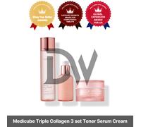 Medicube Triple Collagen 3 set Toner Serum Cream Deep Glow Skin Care / Express