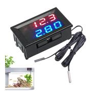 Medidor De Temperatura Digital, Medidor De Monitoreo De Temperatura Industrial - Medidor De Temperatura Para Pecera Con Pantalla LCD Doble - Medidor De Temperatura Del Agua Del Terrario Con 2 Sondas I