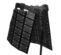 Medieval Battle Skirt - Faux Leather Double Sided Adjustable Belt, Knight Thigh Skirt, Durable Non-Deformable Panels | Retro Protection Costume For Men, Cosplay, Holiday, Show, Stage Performance
