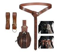 Medieval Belt Bag - Renaissance Waist Accessories For Cosplay | Costume Purse Set For Women Men Adults Theater Party Photoshoot Halloween Events
