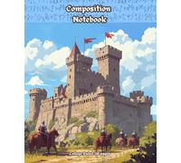 Medieval Crusades Knights with Horses Going To The Castle Cover Composition Notebook: Historical Style Cover with 110 Pages College Ruled for Home and Work , School, College, University