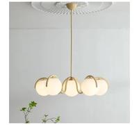 Medieval French 5-Light Globe Chandelier Glass Pendant Light | Creative Curved Arm Hanging Lamp for Dining Room Living Room