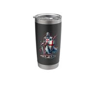 Medieval Knight Crusade Inghilterra Inglese St George Storico Bicchiere termico in acciaio inox doppia parete