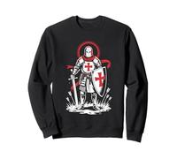 Medieval Knight Crusade Inghilterra Inglese St George Storico Felpa