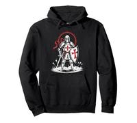 Medieval Knight Crusade Inghilterra Inglese St George Storico Felpa con Cappuccio