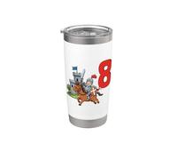 Medieval Knight Kid Età 8 Anni Compleanno Bicchiere termico in acciaio inox doppia parete