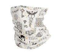 Medieval Magic Esoteric And Masonic Symbols Retro Donna Uomo Copricollo Traspirante Collo Ghetta Multifunzione Passamontagna Tubolare per Sport Montagna Escursionismo Pesca