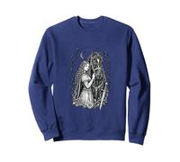 Medieval Maiden Horse Gothic Fantasy Sword Moon Design Felpa