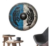 Medieval - per Bambini, Giocattoli con Scudi | Valhalla Autentico Scudo Vichingo Indossato dalla Battaglia, Valhalla Raven Segno Vichingo Medievale Fatto a Mano Pronto a