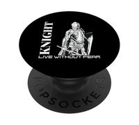 Medieval Renaissance Knight Live Without Fear Warrior PopSockets PopGrip Adesivo