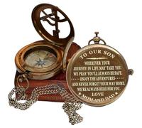 Medieval Replicas Bussola personalizzata, regalo per marito, figlio, per il mio uomo, per il mio fidanzato, papà, fidanzato, per bussola personalizzata (Nostro figlio-mamma e papà)