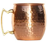 Medieval Replicas SouvNear - Tazza in puro rame al 100%, realizzata a mano, martellata, 473 ml, con manico in ottone, ideale per muli, bevande e birra ghiacciata