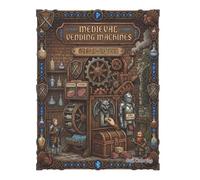 Medieval Vending Machines: A Detailed Fantasy Coloring Book Featuring Steampunk Potion Dispensers, Magical Gear Systems, and Mythical Merchant Contraptions for Adults and Teens