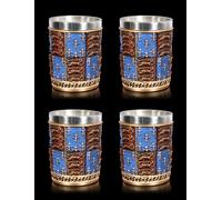 Medievale Bicchieri Liquore - 4er Set - da Shottino Cavaliere Stemma