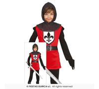 Medievale Costume da Guerriero Rosso Cavaliere Bambini Storico Libro Day Vestito