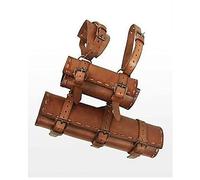Medievale Doppia Spada Fodero Fodero Cuoio Cintura Gancio Vintage Pugnale Rana Titolare per Gli Uomini Larp Cavaliere Costume Accessorio, Stile Medievale