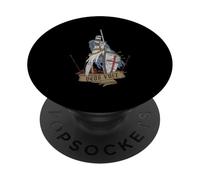 Medievale Guerriero Santo Cavaliere Templare Deus Vult Vintage PopSockets PopGrip Adesivo
