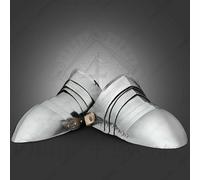 Medievale Knight Acciaio Paio Di Sabatons Piede Qualità Premium Metallo Scarpe