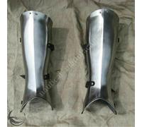 Medievale Knight Crusader Gamba Protezione Acciaio Armatura Greaves Mano Armor