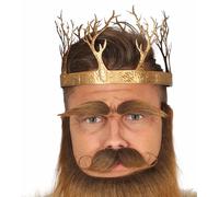 Medievale Metallo Corona Viking King Got Foresta Fairy Pagana Bronzo Oro