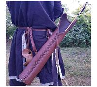 Medievale Pelle Vintage Freccia Faretra Arco Titolare Cosplay Archer Hunter Larp Puntelli Steampunk Arco Ricurvo Caccia Spara Borsa per Adulti, Stile Medievale