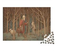 Medievale Puzzle 1000Pcs Pastore smarrito incontra una fata Decorazione Per La Casa. Rilassamento E Intelligence Per Adulti E Bambini Da 14 Anni 70x50cm/1000pcs