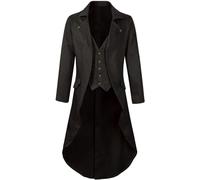 Medievale Tailcoat da Uomo Costume Medievale Steampunk Rinascimentale Manica Lunga Steampunk Vittoriano Medievale Pirata Costume Cosplay Halloween Costume Costumi da Gentiluomo per Adulti