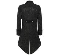 Medievale Tailcoat Giacca Steampunk Uomo Medievale Giacca retrò Vittoriana Cortile Phnom Penh Ricamo Cappotto Vampiro Costume per Adulti Costume Halloween Costume Festa Cosplay Travestimento