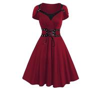 Medievale - Vestito da donna, grande, gotico, per cosplay, Halloween, stile medievale, maniche irregolari, eleganza scura, abito da ballo per carnevale, Halloween, festa