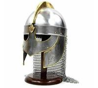 Medievale Viking Casco Con Maglia Metallica - Crusader Warrior Armor Knight 18g
