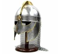 Medievale Viking Casco Con Maglia Metallica - Crusader Warrior Armor Knight 18g