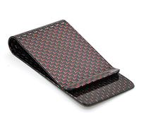 Medifier, fermasoldi in fibra di carbonio, per biglietti da visita e banconote - lucido Rosso Rosso L