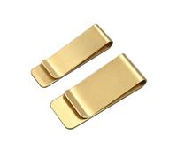 Medifier Fermasoldi in metallo e ottone con clip per banconote da lavoro, sottile, per banconote da lavoro e da donna, sottile, leggera, confezione da 2