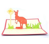 Medigy - Biglietti d'auguri pop-up 3D per la maggior parte delle Occastions (canguro)